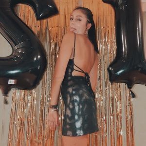 Black snack skin mini dress! Urban outfitters S